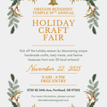 Oregon Buddhist Temple Holiday Craft Show Nov 22, 2025