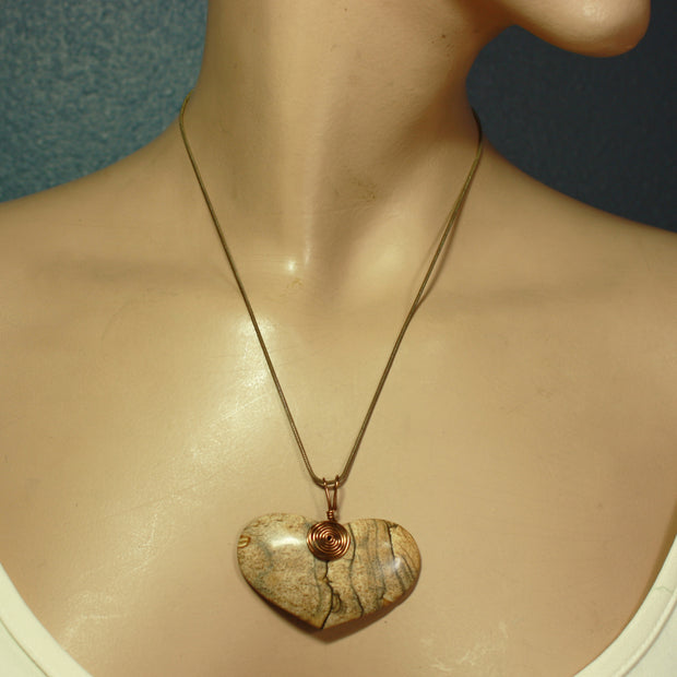 PIcture You in My Jasper Heart Pendant