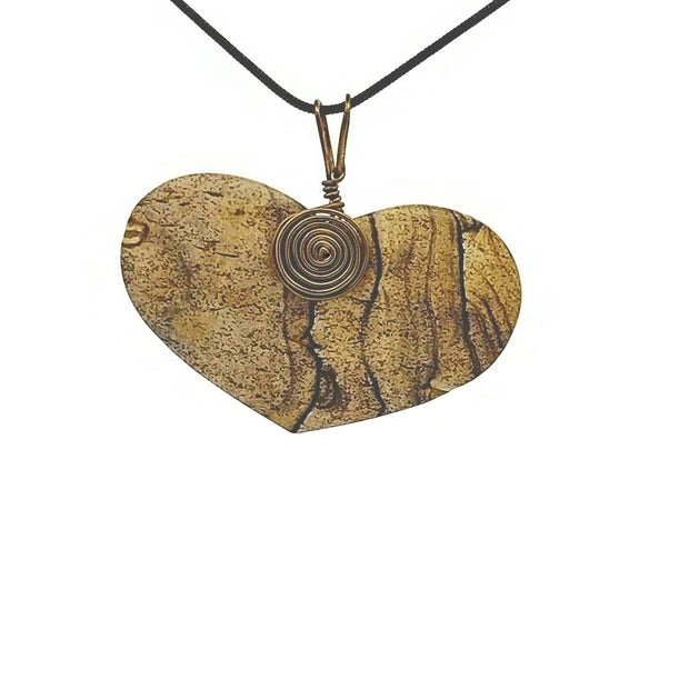 PIcture You in My Jasper Heart Pendant