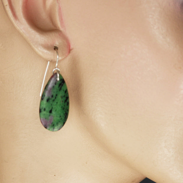 Ruby in Zoisite 1 Drop Earrings
