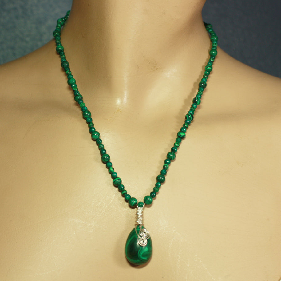 SS Malachite Necklace