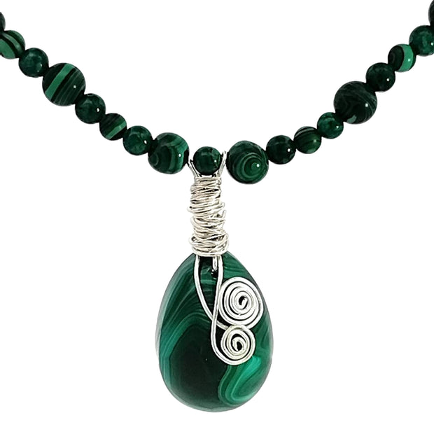 SS Malachite Necklace