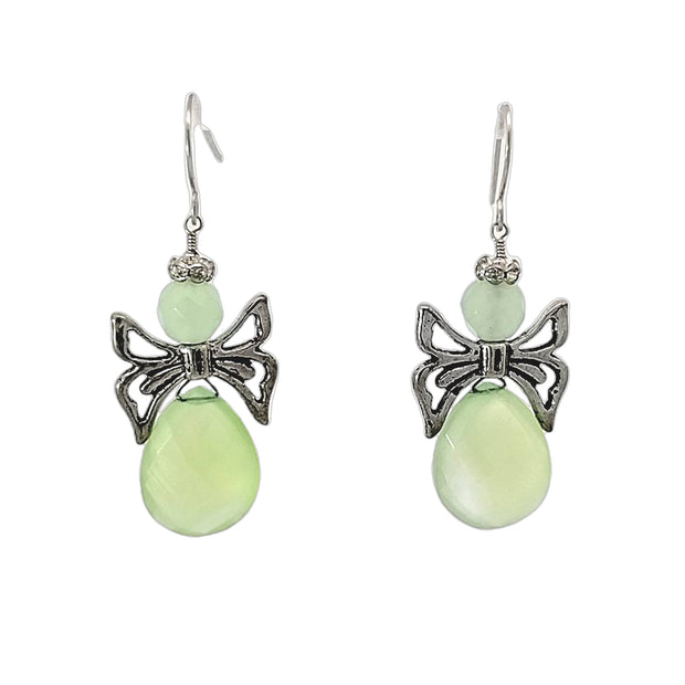 Chrysoprase Angels Earrings