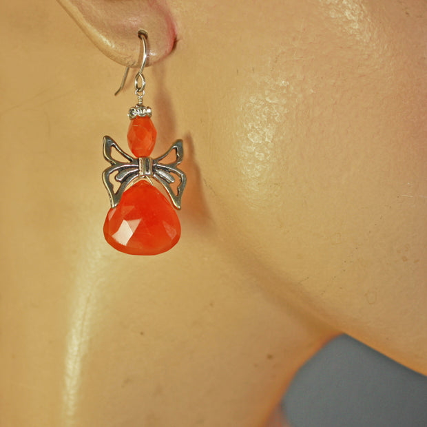 Carnelian Angels Earrings
