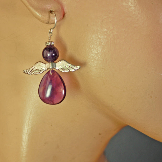 Amethyst Angels Earrings