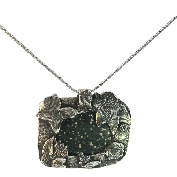 FS Jasper and Druzy Pendant