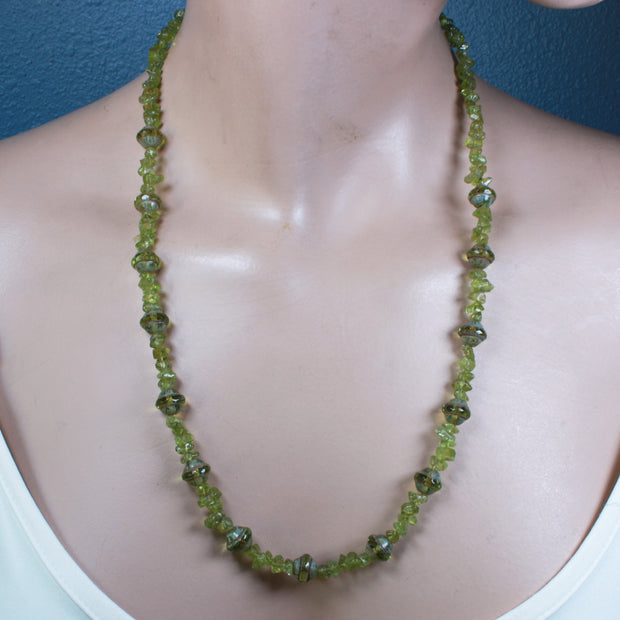 Ancient Pele's Tears Peridot Nugget Necklace