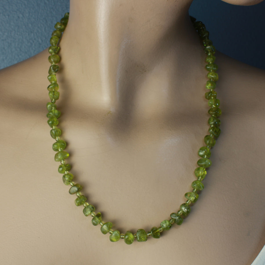 Pele's Tears Peridot Nugget Necklace