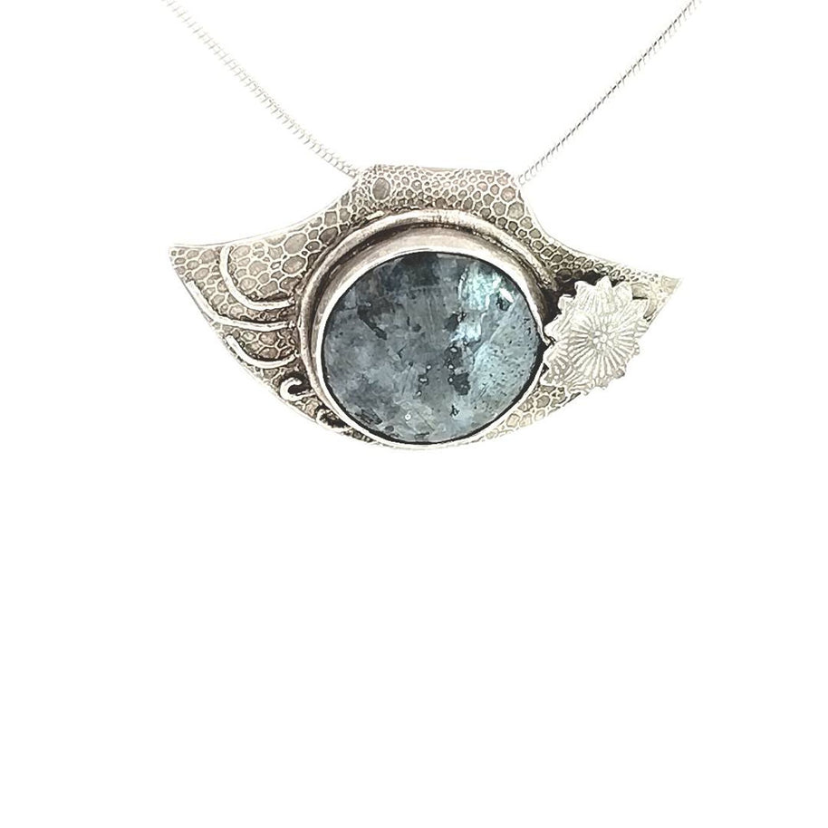 FS Labradorite in Gabbro A Total Eclipse Pendant