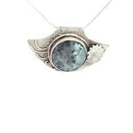 FS Labradorite in Gabbro A Total Eclipse Pendant