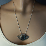 FS Labradorite in Gabbro A Total Eclipse Pendant