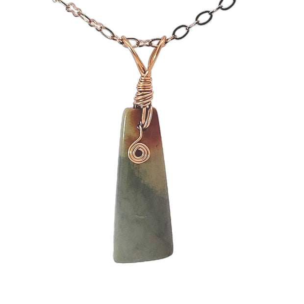 Red Creek Jasper Wedge Pendant