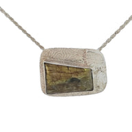 FS Golden Labradorite Landscape Pendant