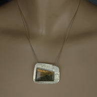 FS Golden Labradorite Landscape Pendant