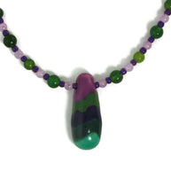 Kazuri Purple Drop Necklace