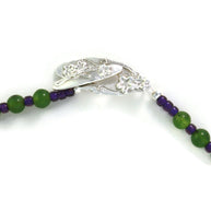 Kazuri Purple Drop Necklace
