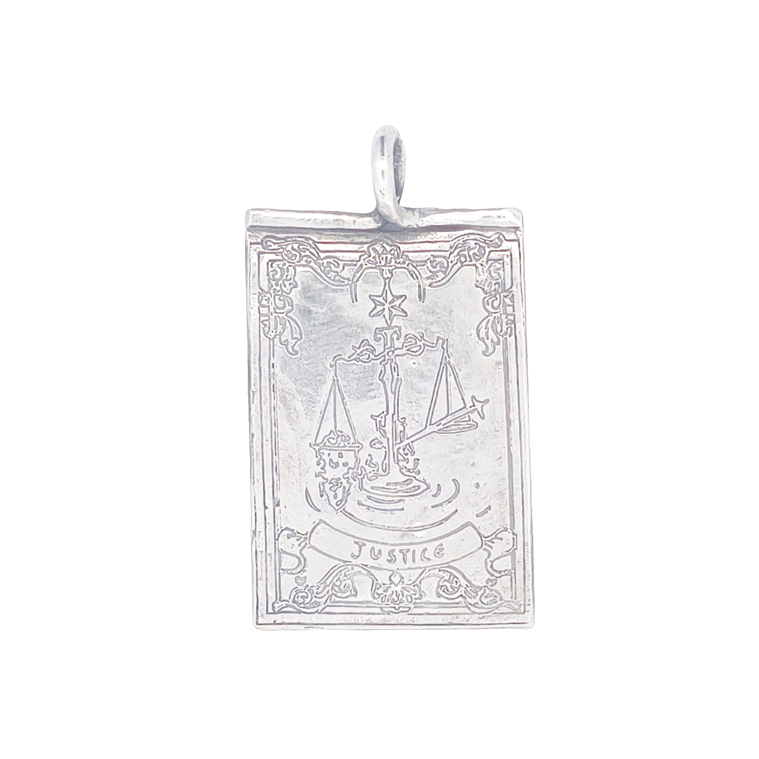 FS Tarot Card 11 Justice Pendant (Made to order)