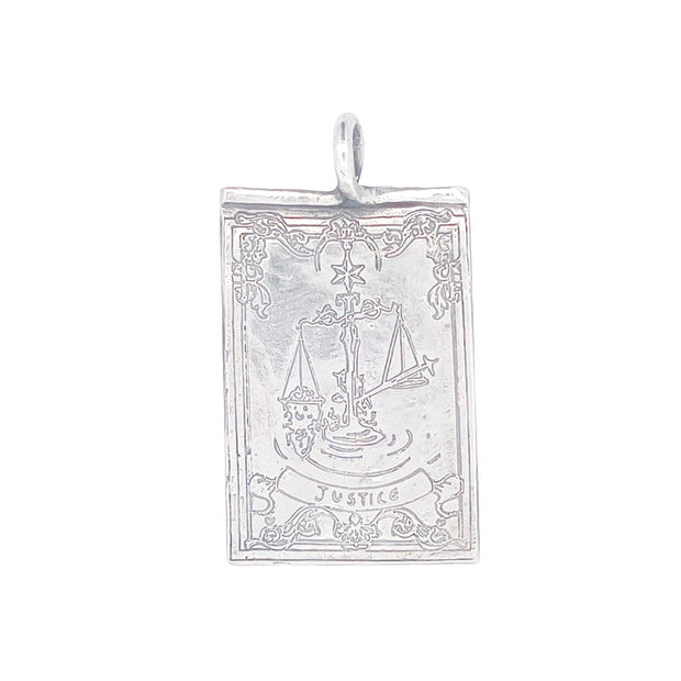FS Tarot Card 11 Justice Pendant (Made to order)