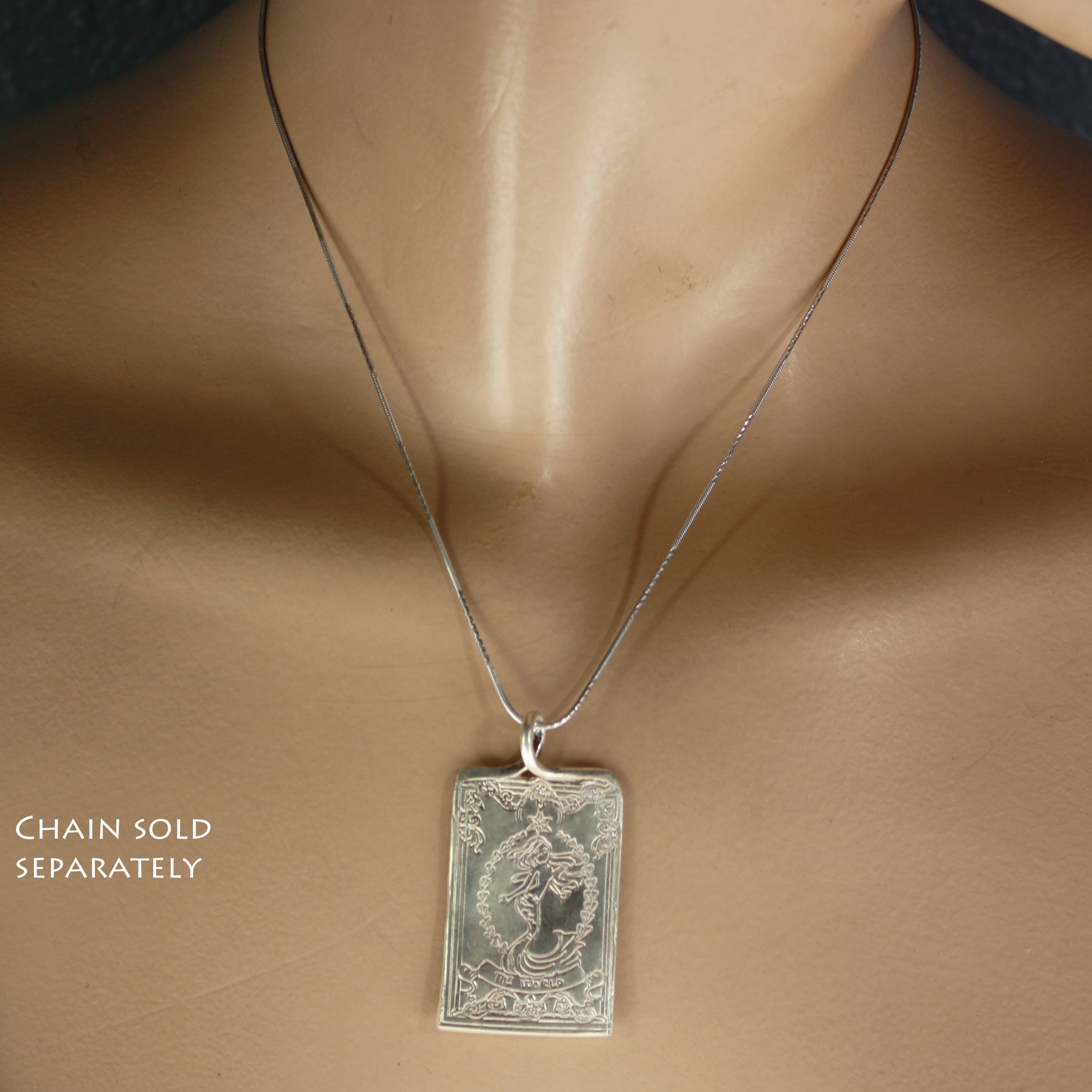 FS Tarot Card 16 The Tower Pendant (Made to order)