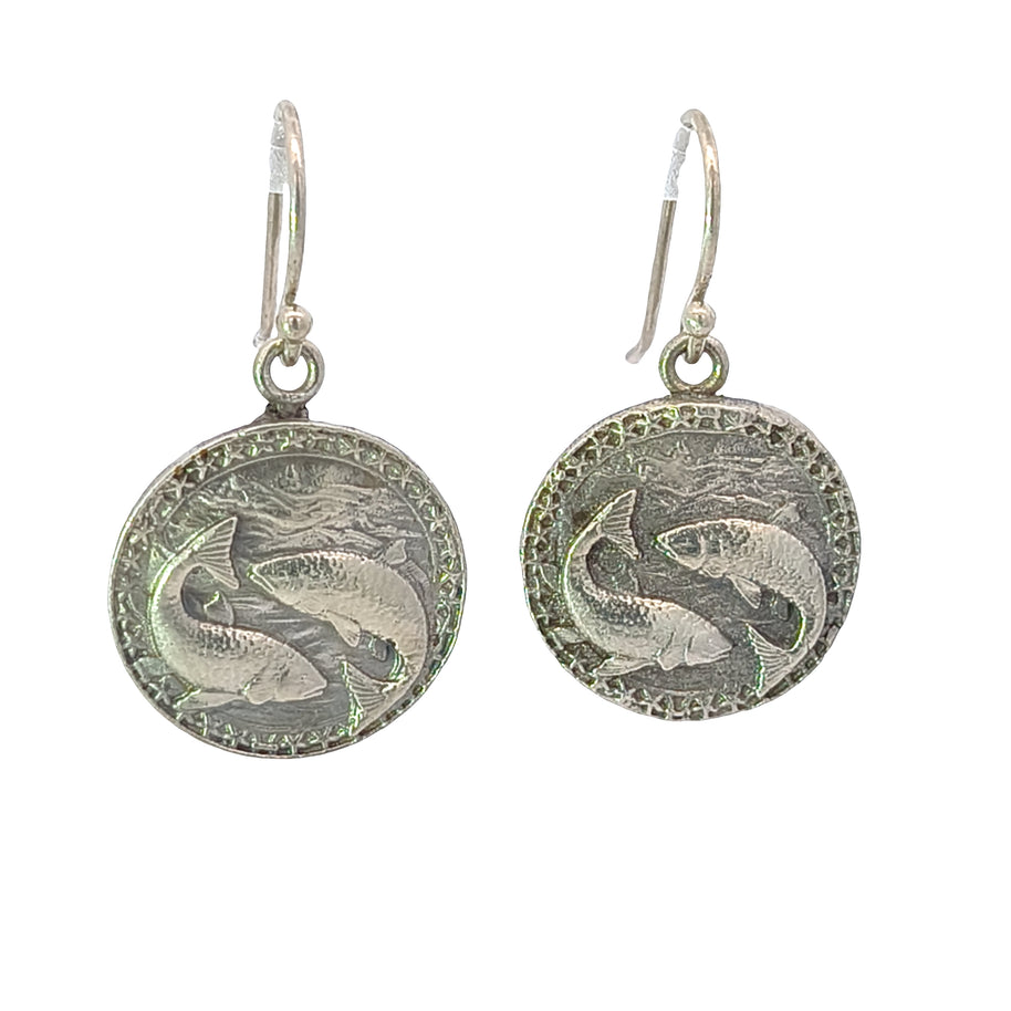 FS Zodiac Sign Pisces Dangle Earrings (Made to order)