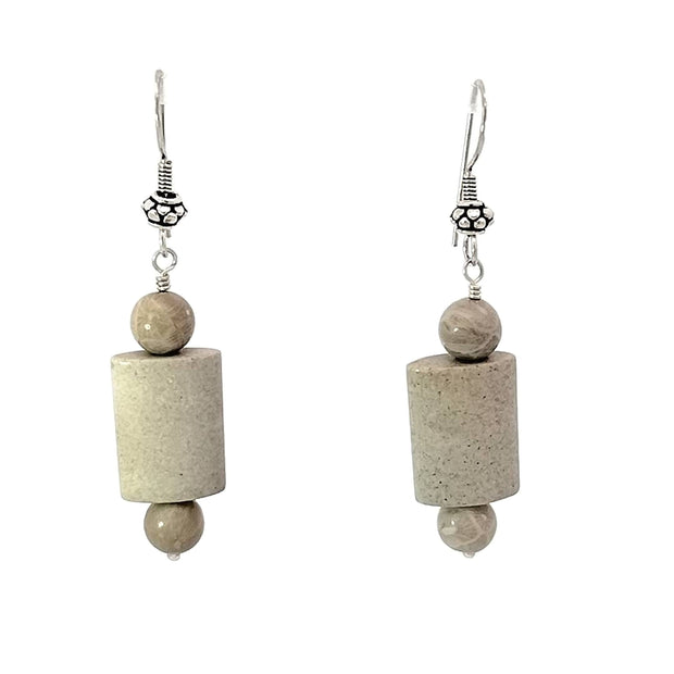 Gray Jasper Earrings