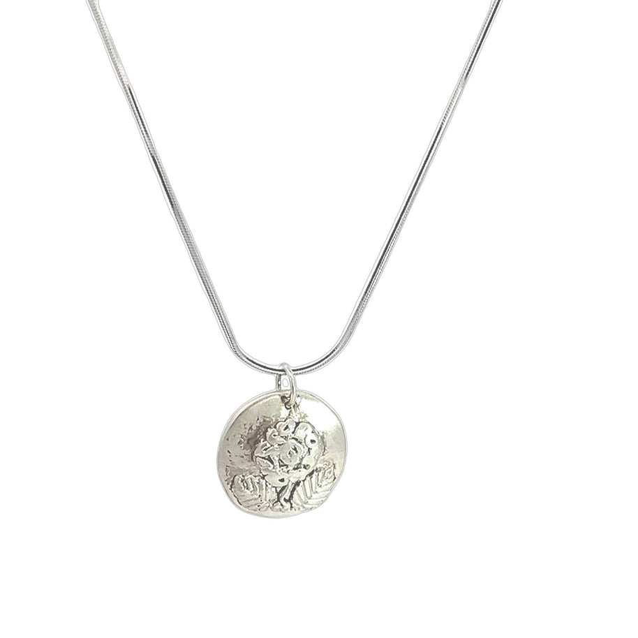 FS Dragonfly on Flower with Rose on Reverse side Pendant