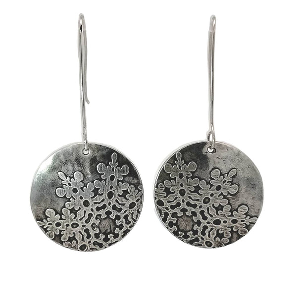 FS Domed Disc Lacy Earrings Long