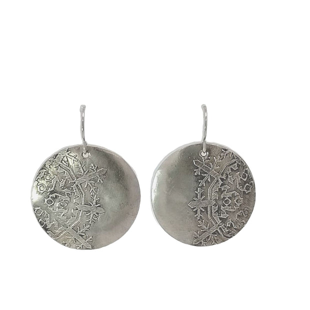 FS Domed Disc Lacy Earrings Short