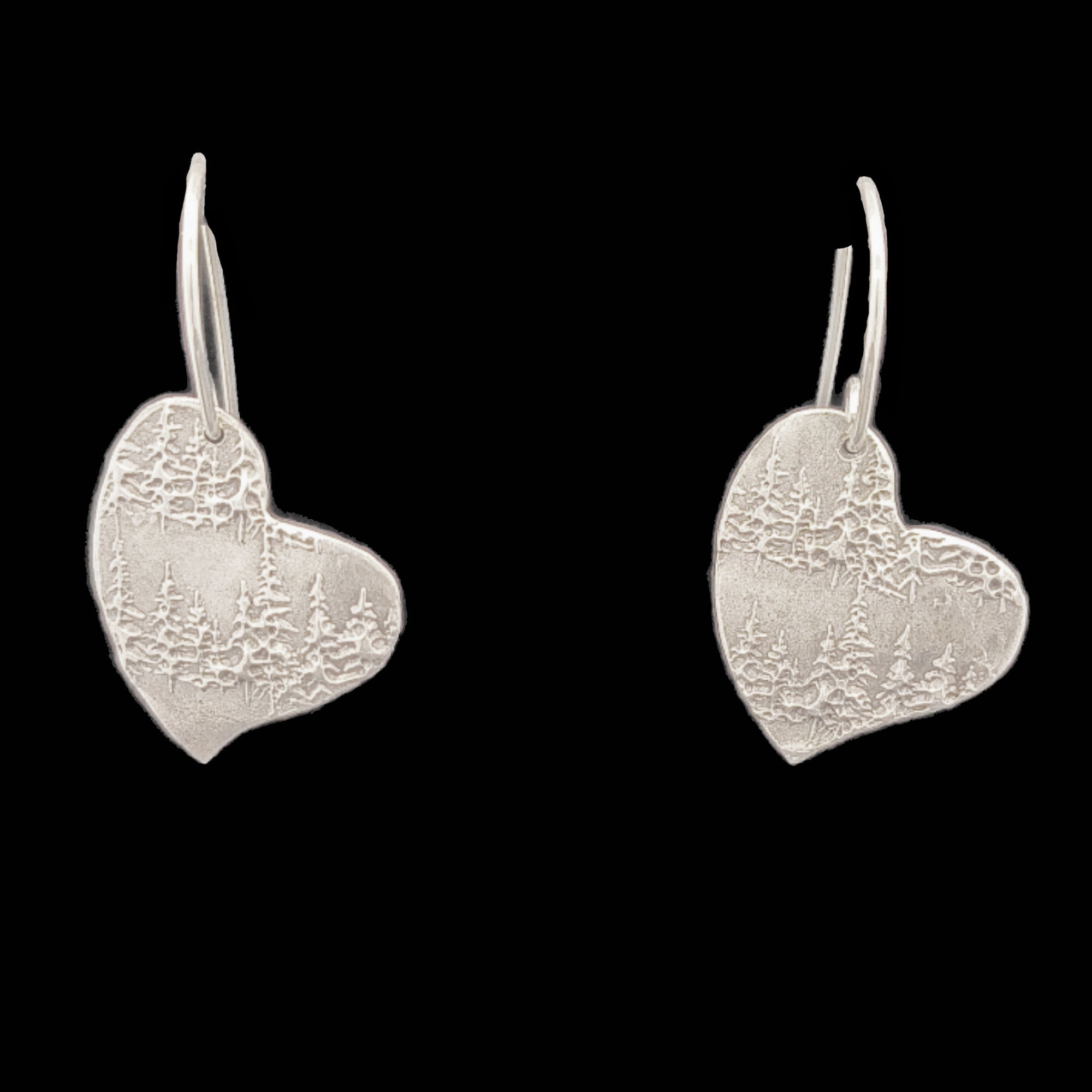 FS Trees in Heart Earrings