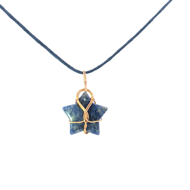 Sodalite Star Wirework Pendant