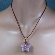 Lepidolite Star Wirework Pendant 2
