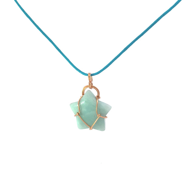 Amazonite Star Wirework Pendant