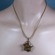 Tiger Eye Star Reversable Wirework Pendant