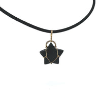 Black Agate Star Reversable Wirework Pendant