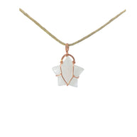 White Agate Star Reversable Wirework Pendant