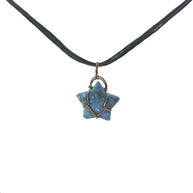 Lapis Lazuli Star Reversable Wirework Pendant