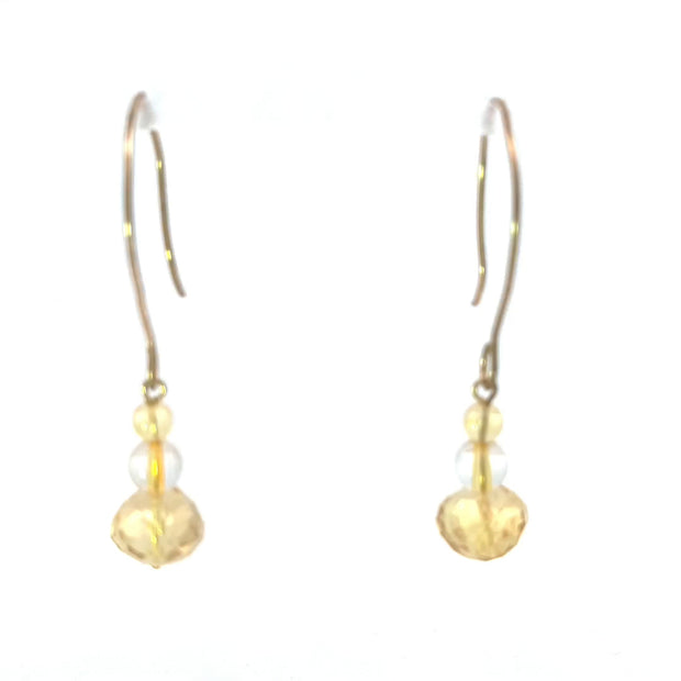 Faceted Citrine Earrings