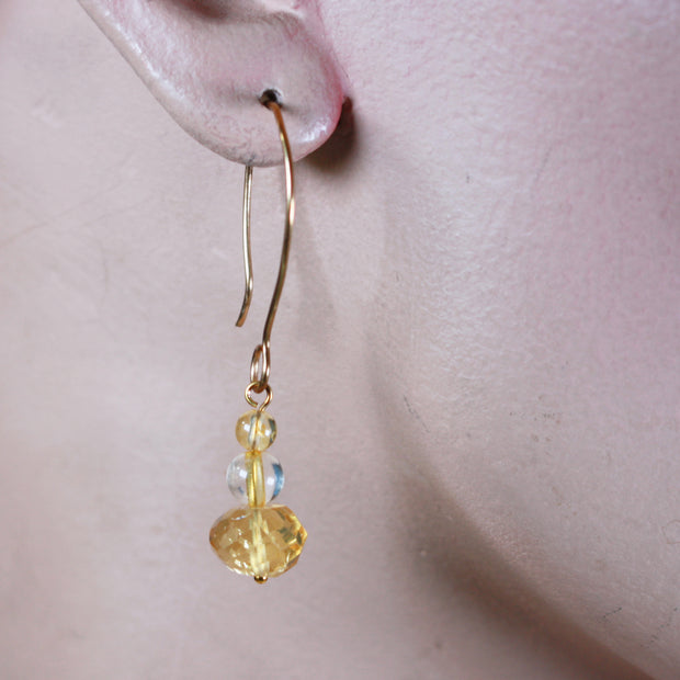 Faceted Citrine Earrings