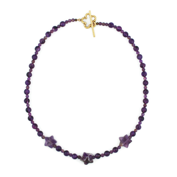 Amethyst 3-Star Necklace