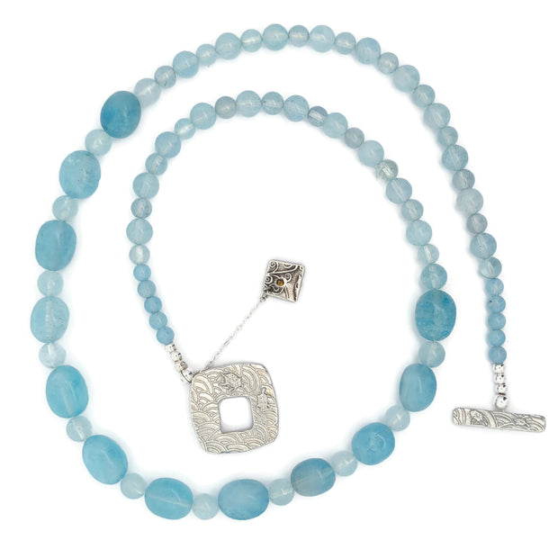 Aquamarine Nugget Necklace