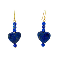 Lapis Lazuli Hearts Earrings