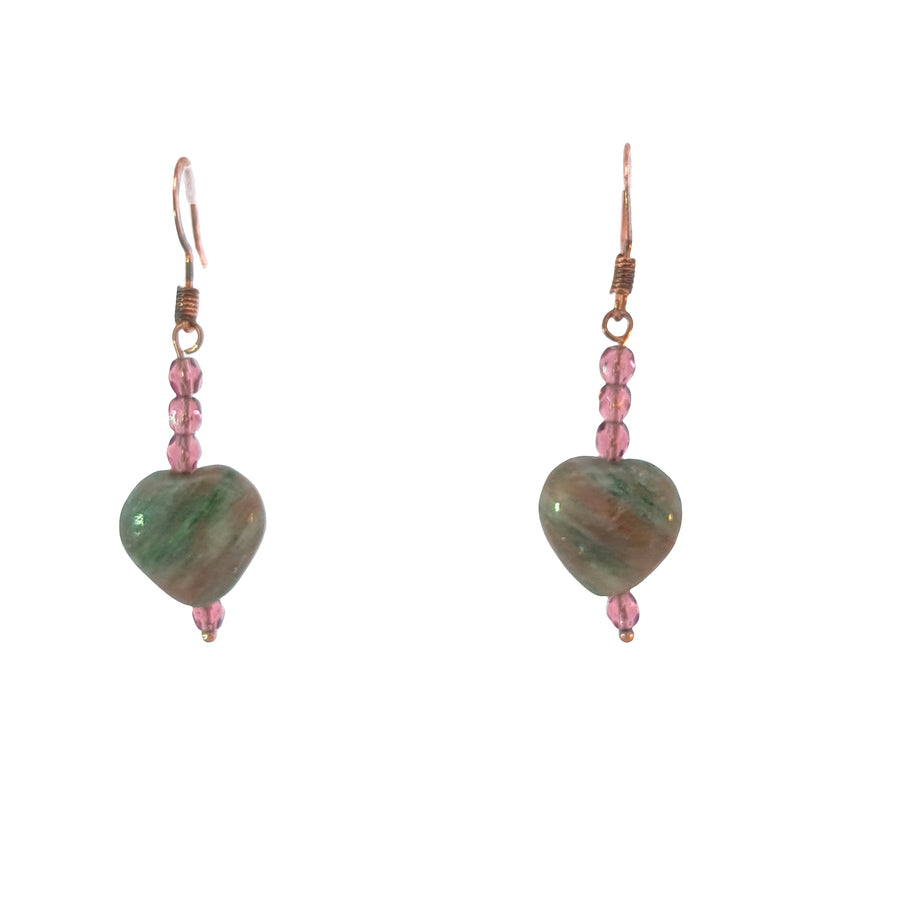 Jasper Hearts Earrings