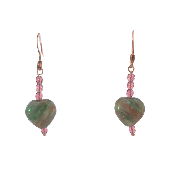 Jasper Hearts Earrings