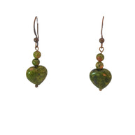 Unakite Hearts Earrings 4