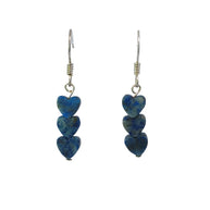 Lapis Lazuli Small Hearts Earrings