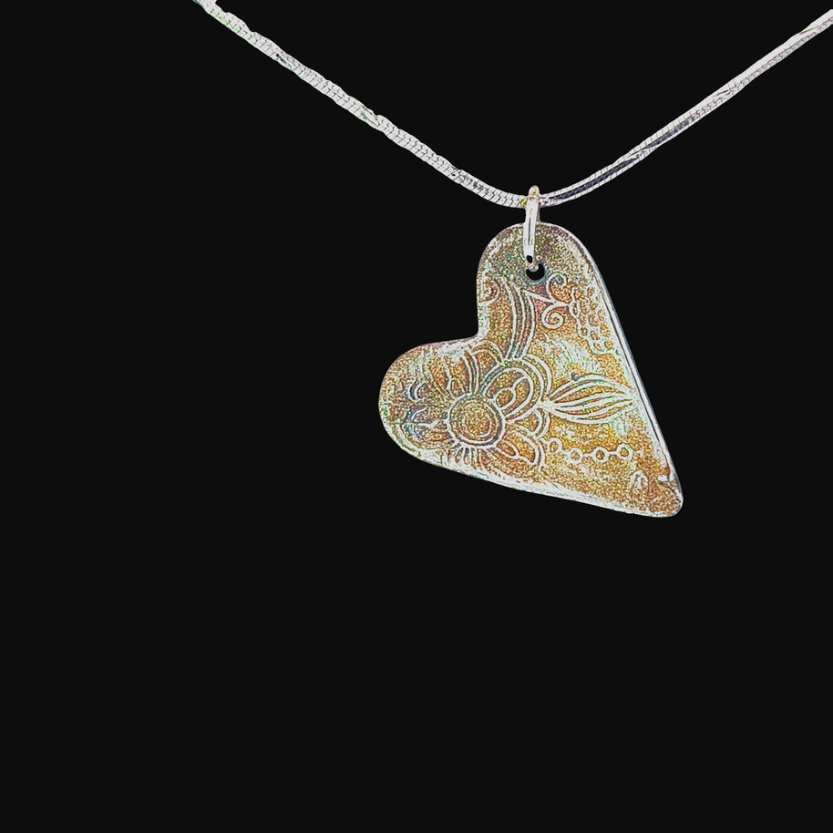 FS Heart with Flower Pendant