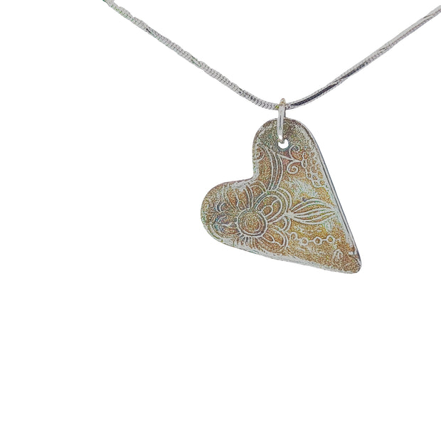 FS Heart with Flower Pendant