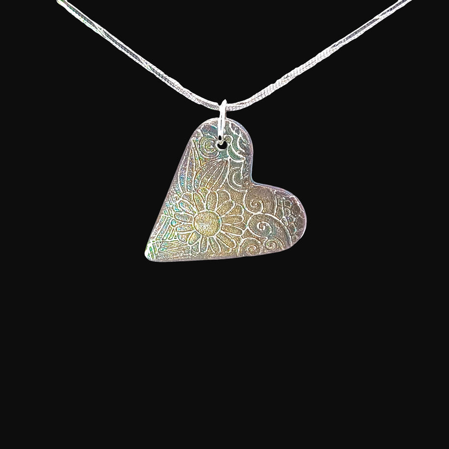 FS Heart with Flower Pendant