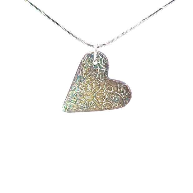 FS Heart with Flower Pendant