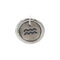 FS  Aquarius - Air - Zodiac 2-sided Charm (Made to order)